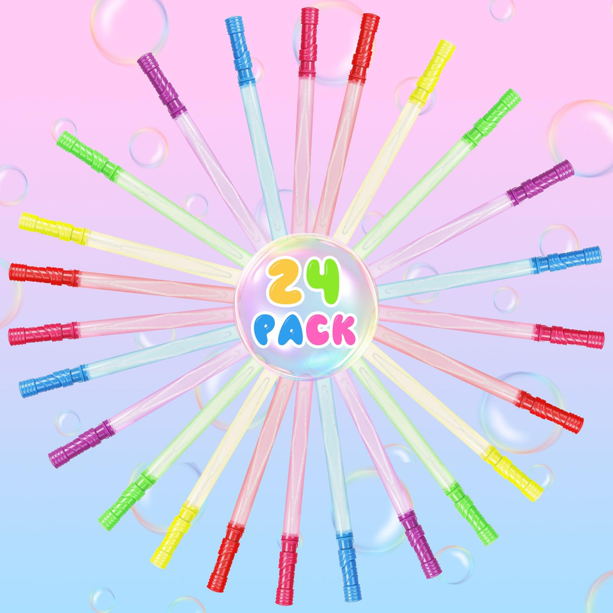 DERAYEE 24-piece bubble wand set makes a thoughtful kids' gift.