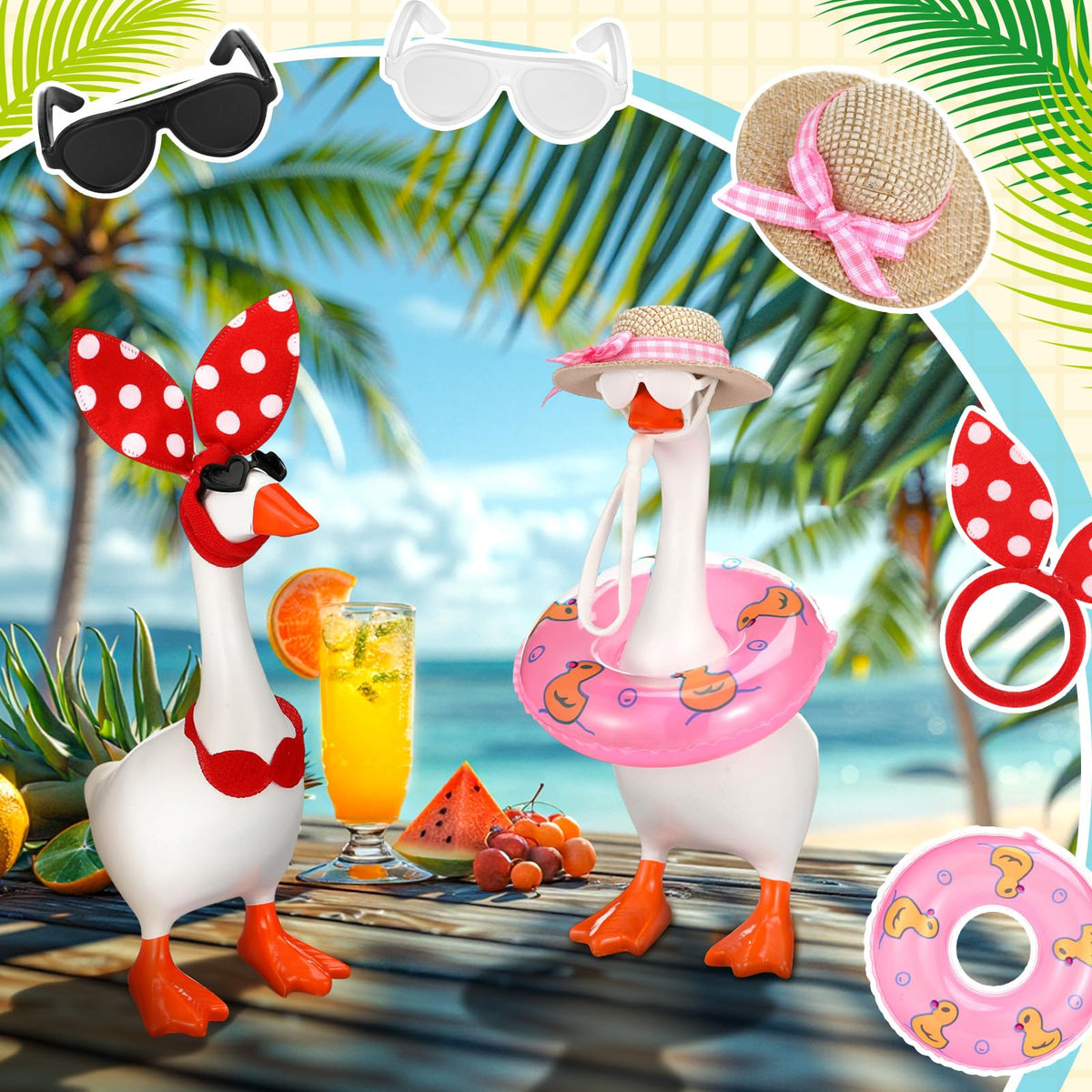DERTE Goose in dress conveys whimsical desk accessory for gifting.