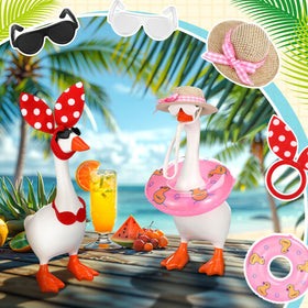 DERTE Goose in dress conveys whimsical desk accessory for gifting.