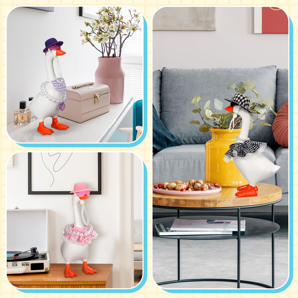 DERTE Goose with swimming ring highlights versatile decor ideas.