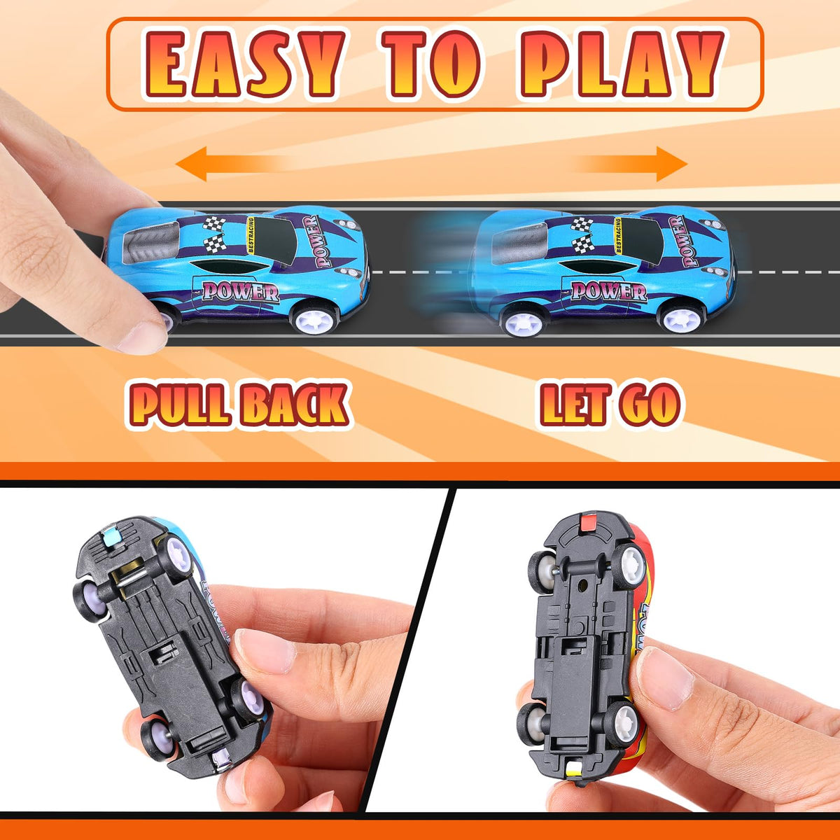 DERTE rubber wheels ensure smooth rolling during friction-powered movement.