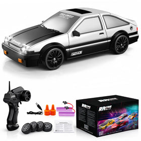 Desdoni RC drift car with front lights for night racing.