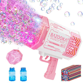 Deserthome Bubble Gun with 69 holes lights up, ideal for vibrant outdoor play.