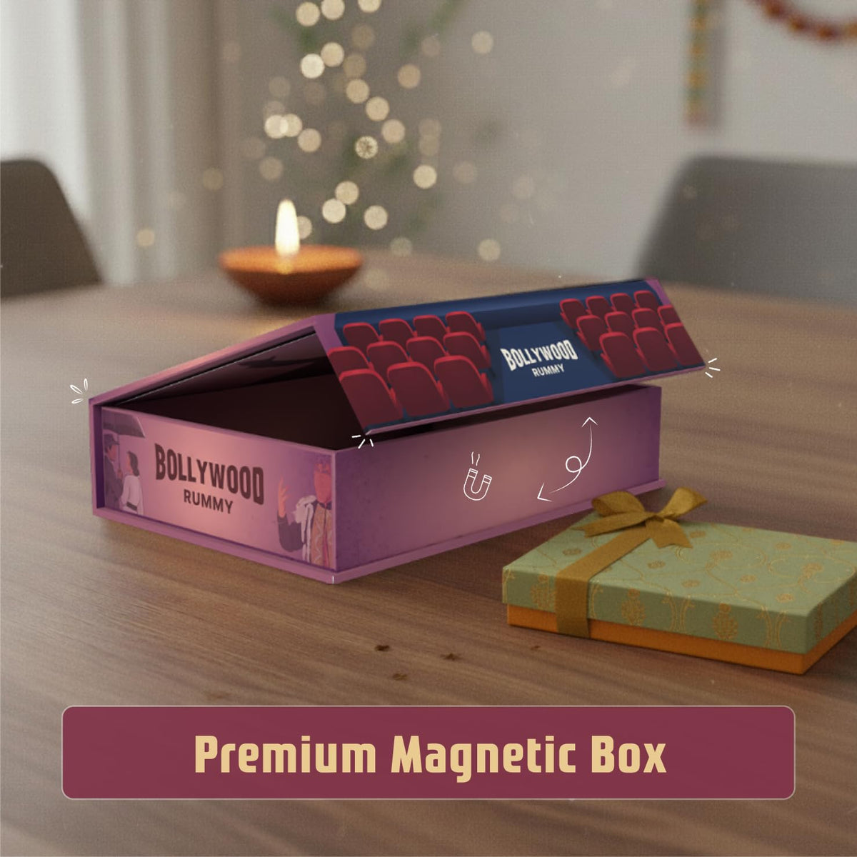 DESI BOARD GAMES Bollywood Rummy box art highlights premium packaging and gift-worthiness.