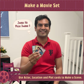 DESI BOARD GAMES Bollywood Rummy celeb card features a star for social play.