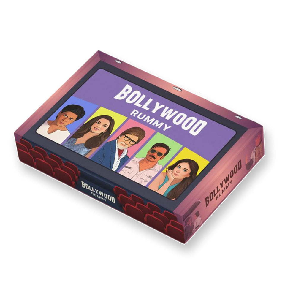 DESI BOARD GAMES Bollywood Rummy location card for building movie sets during gameplay.