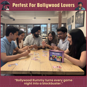 DESI BOARD GAMES Bollywood Rummy scene change card refreshes the center row.