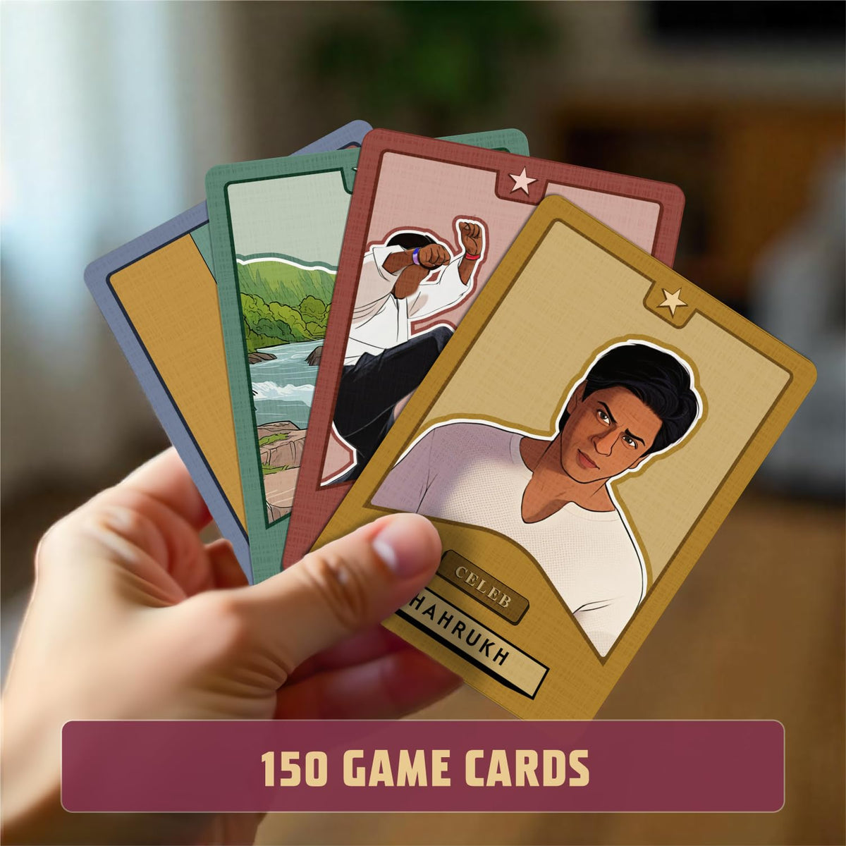 DESI BOARD GAMES Bollywood Rummy wild card adds flexible options for sets.