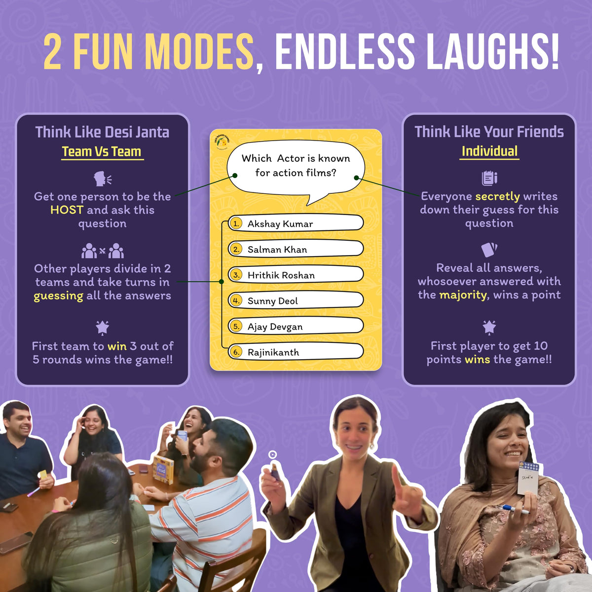 Desi Feud travel pack fits road trips and on-the-go games.