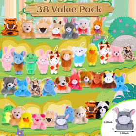 Destlife mini plush animals shown as keychains and charms