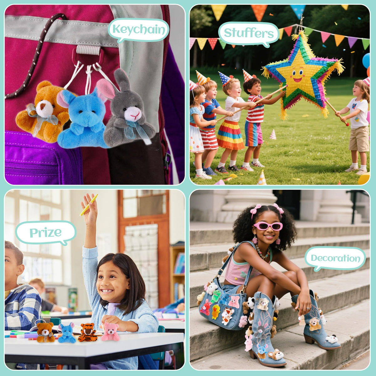 Destlife safari-themed plush assortment for playful party decor