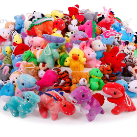Destlife 72-pack dinosaurs plush group for classroom prizes and party favors.