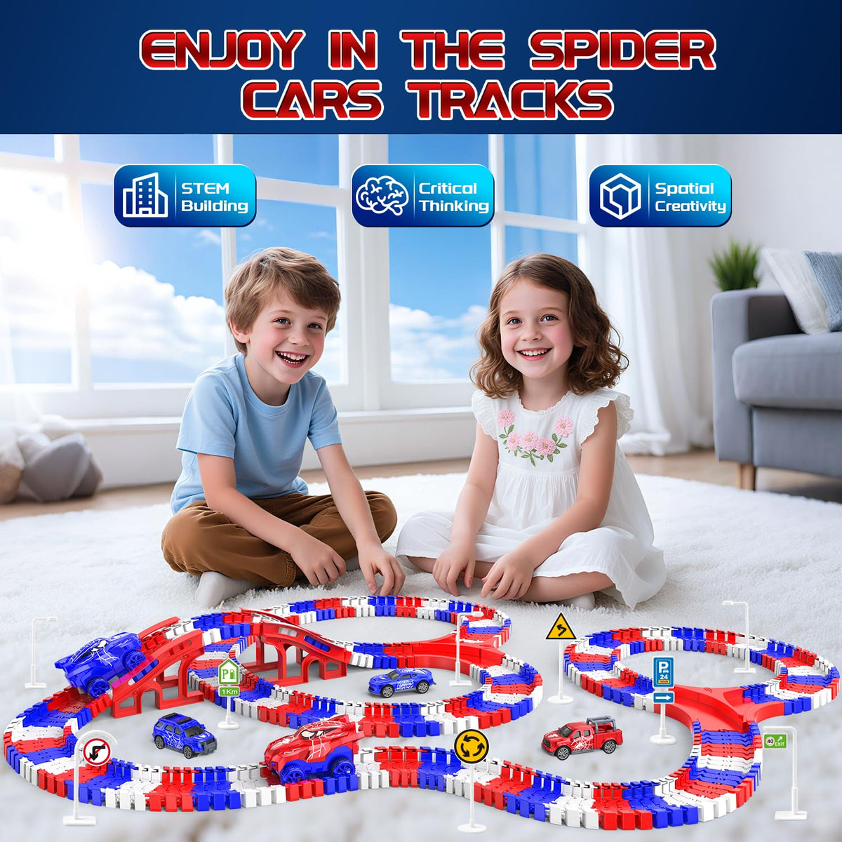 Desuccus Track Crossroads encourage creative routing and problem-solving during play.
