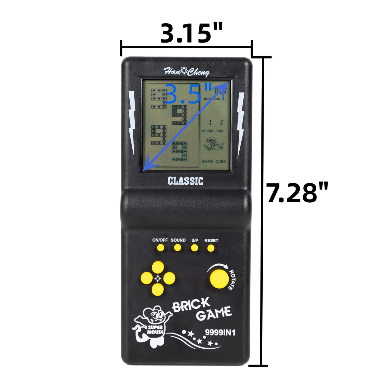 Desyeryamimi 35-inch large screen brick game for clear retro visuals during travel.