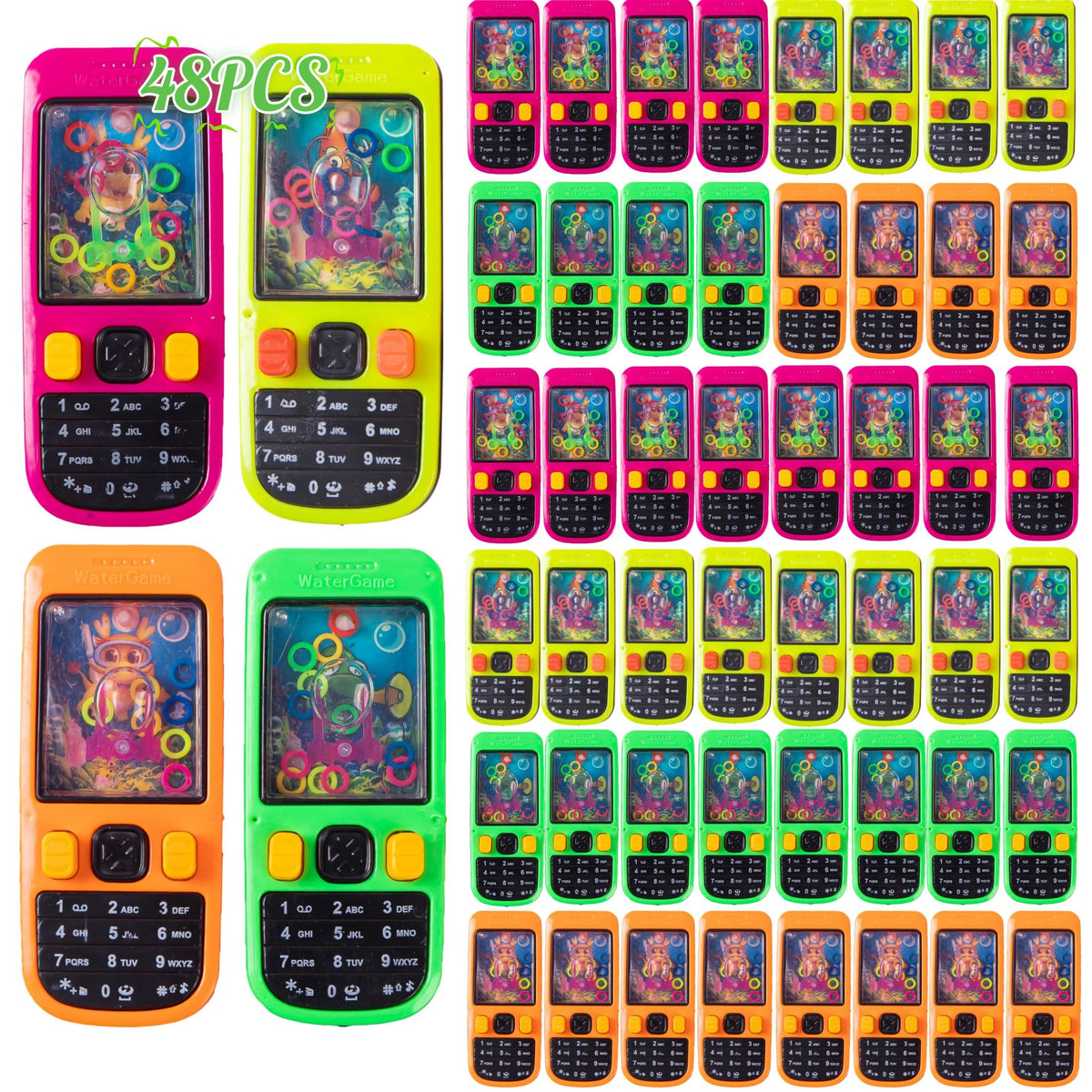 Desyeryamimi water ring toss handheld 48-pack for easy party games and kid-friendly fun.