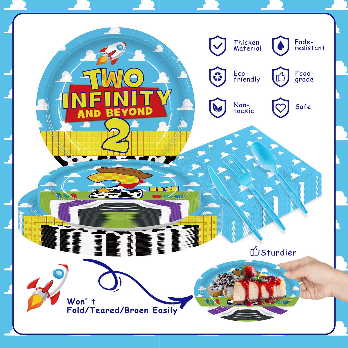 Detanpoly cartoon story soft napkins absorb spills with cheerful designs