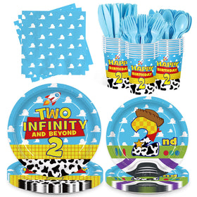 Detanpoly cartoon story 9-inch plates for a sturdy, kid-friendly birthday meal