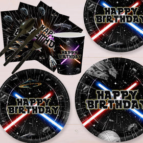 Detanpoly galaxy tableware full set for a complete party upgrade.