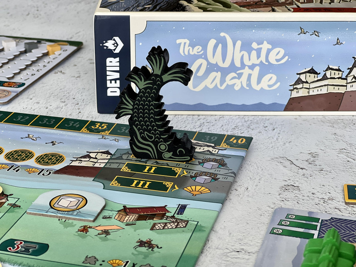Devir White Castle resource cubes in vibrant colors for balanced resource management