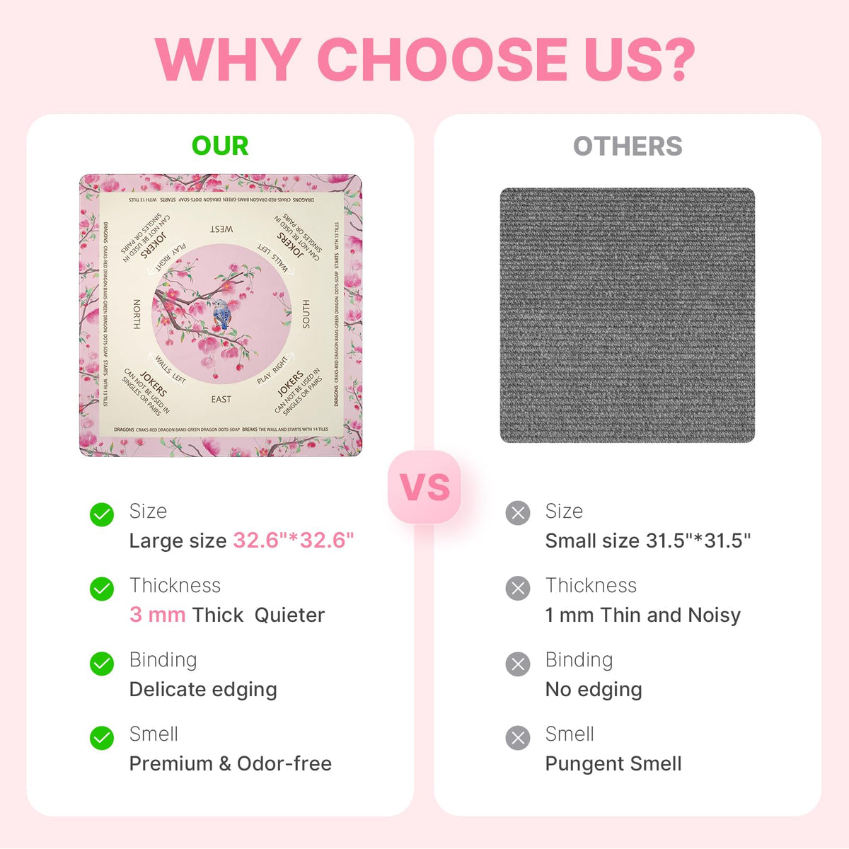 Easy-to-clean surface suitable for casual and tournament play.