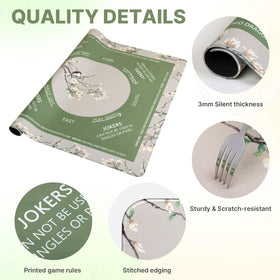DEVPNR mahjong mat rolled for easy storage and transport.