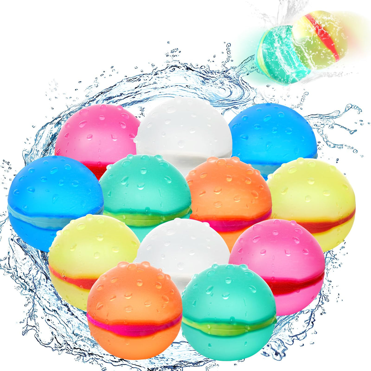 DEXKWEN 12-pack water balloons packaging, ready for outdoor fun.