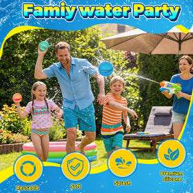 DEXKWEN water balloons magnetic seal close-up showing fast, mess-free filling.
