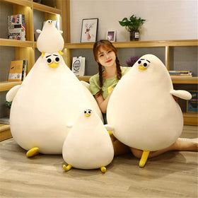 DEYI 40cm mother hen doll back view, durable fabric for daily fun.