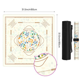 Non-slip backside of Deyimmei Mahjong Mat helps keep pieces quiet and preserves the table