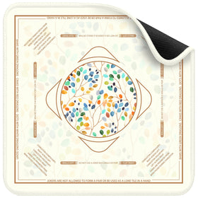 Deyimmei Mahjong Mat on table, open view shows generous square surface for games
