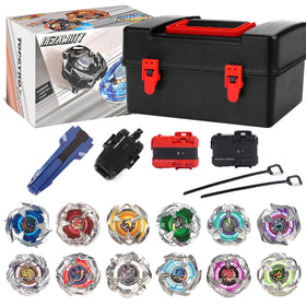 DEZAWRTY Gyro X battling blade set with twelve tops ready for action