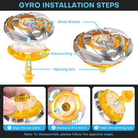 DEZAWRTY Gyro X child-friendly play session with spinning tops