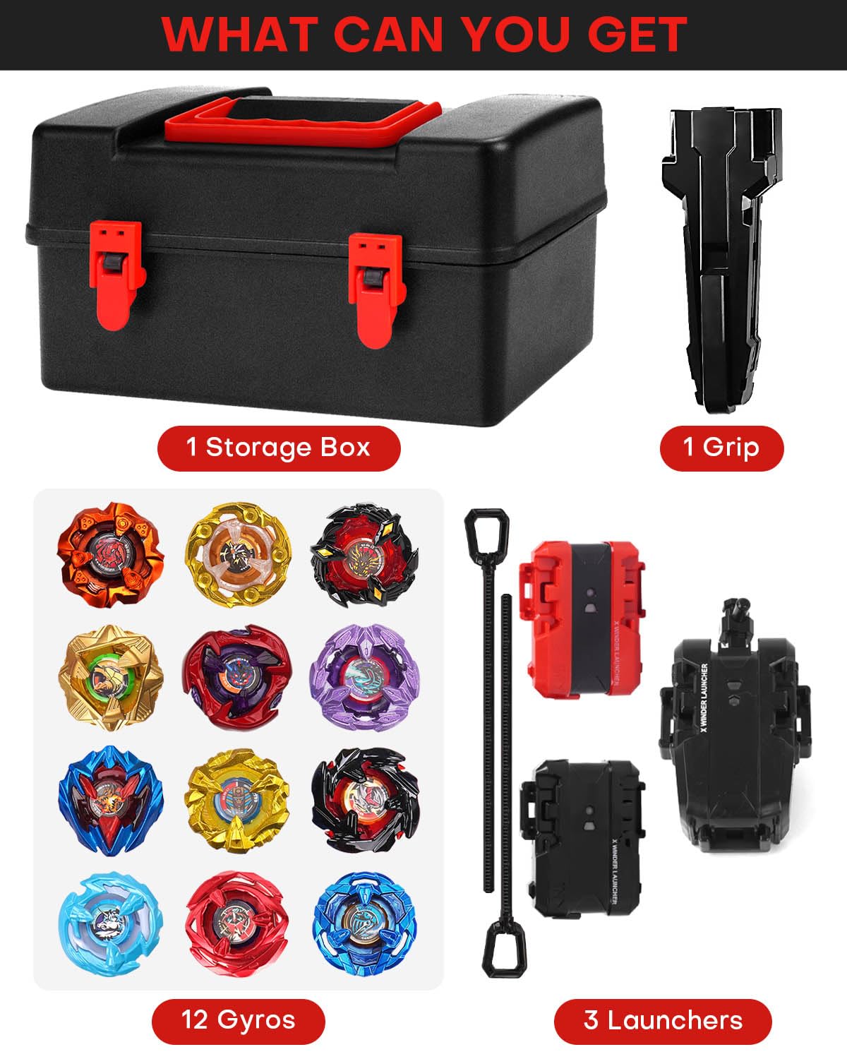 DEZAWRTY Gyro X set includes ripcord launchers for fast, smooth starts.