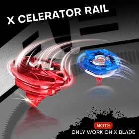 DEZAWRTY Gyro X spinning top with bright colors for vivid battles and visibility