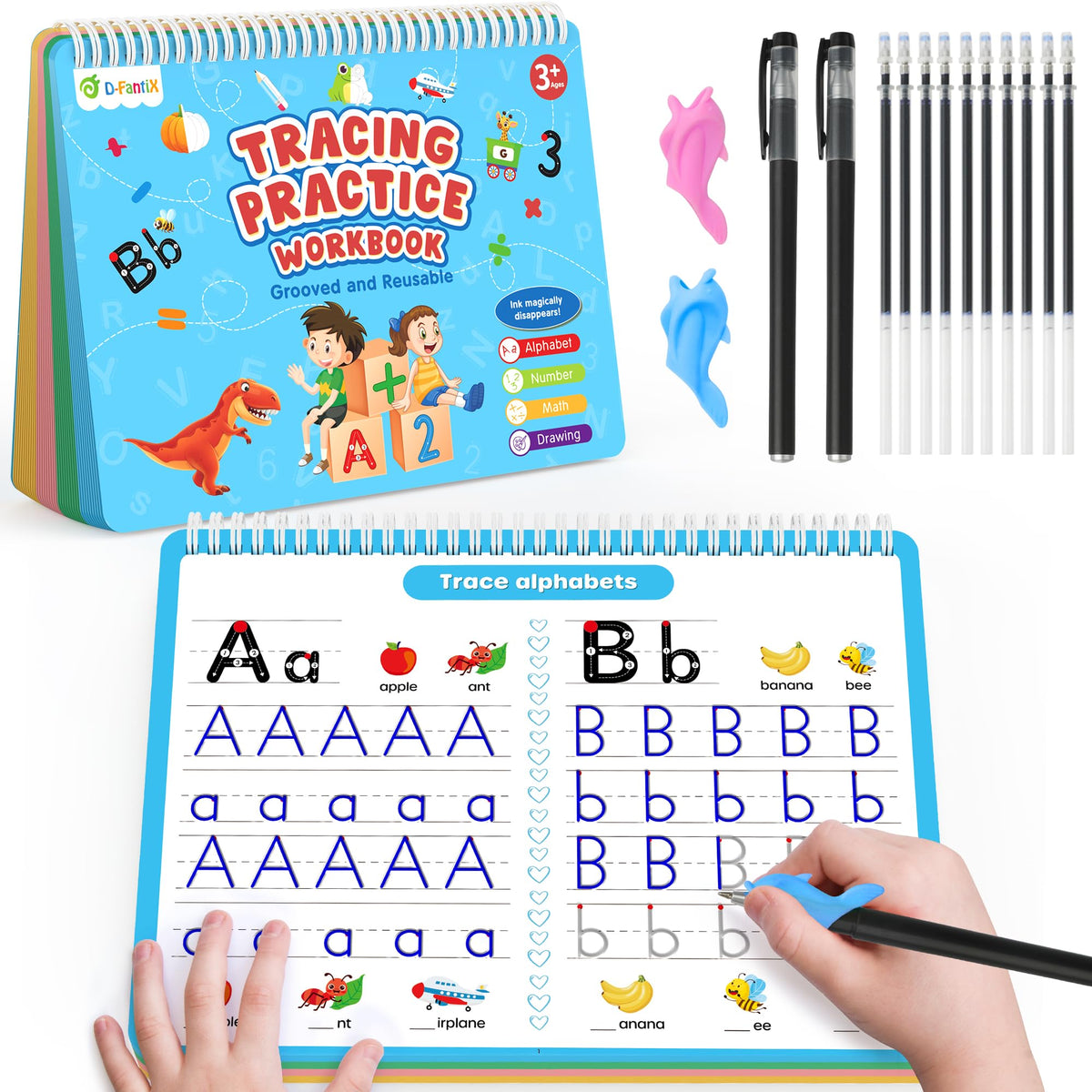 D-FantiX 4in1 alphabet grooved writing helps early writers form letters confidently