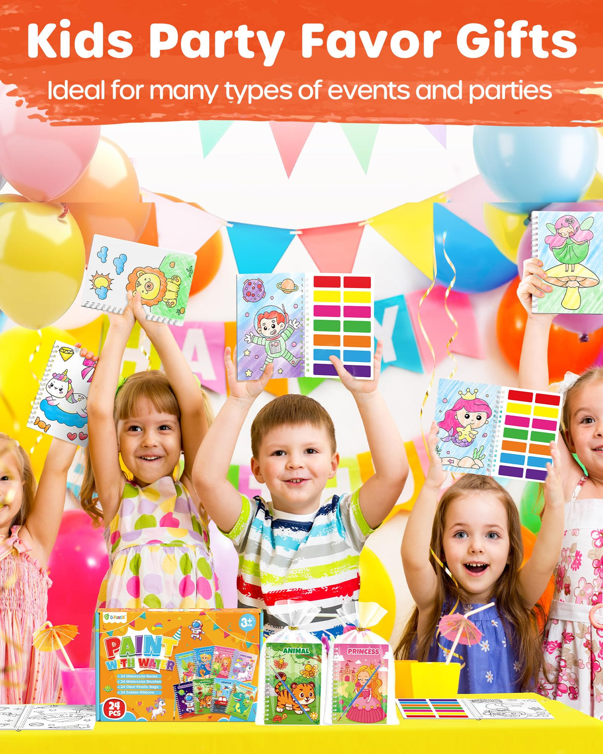 D-FantiX compact 6.3x4.3 inch size fits little hands for on-the-go coloring