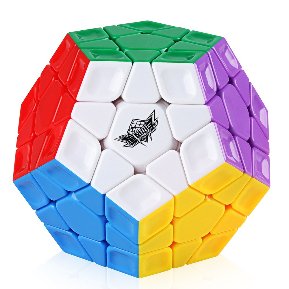 D-FantiX Cyclone Boys Megaminx pentagonal dodecahedron front view shows vibrant, easy-to-read colors