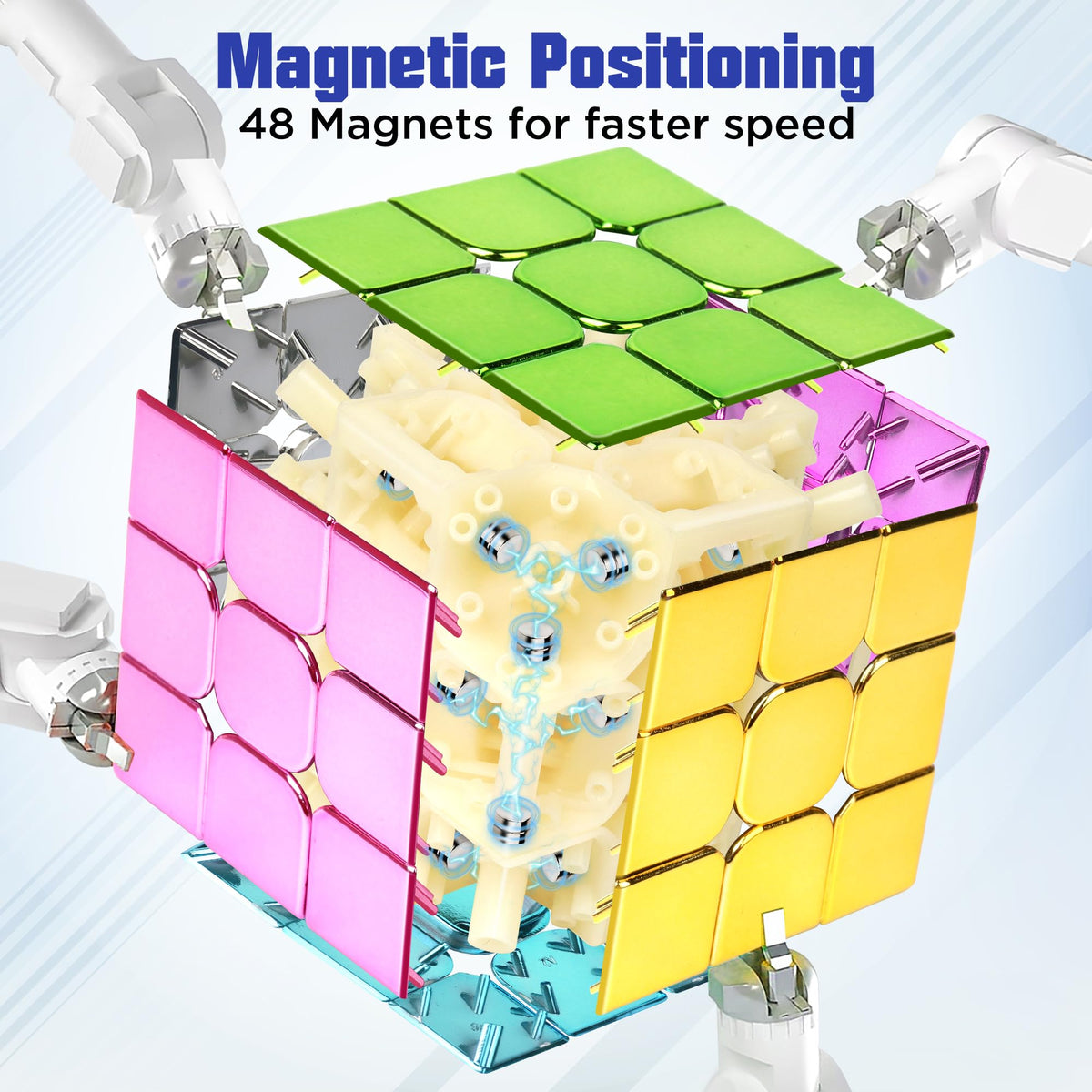 D-FantiX magnetic speed cube demonstrates stable turns and precise control