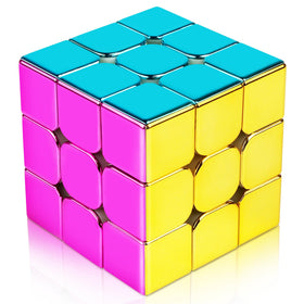 D-FantiX mirror reflective speed cube with display stand for elegant desk display
