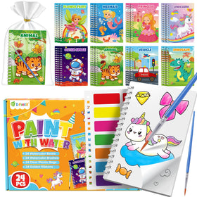D-FantiX paint with water books cover shows vibrant art for mess-free creativity