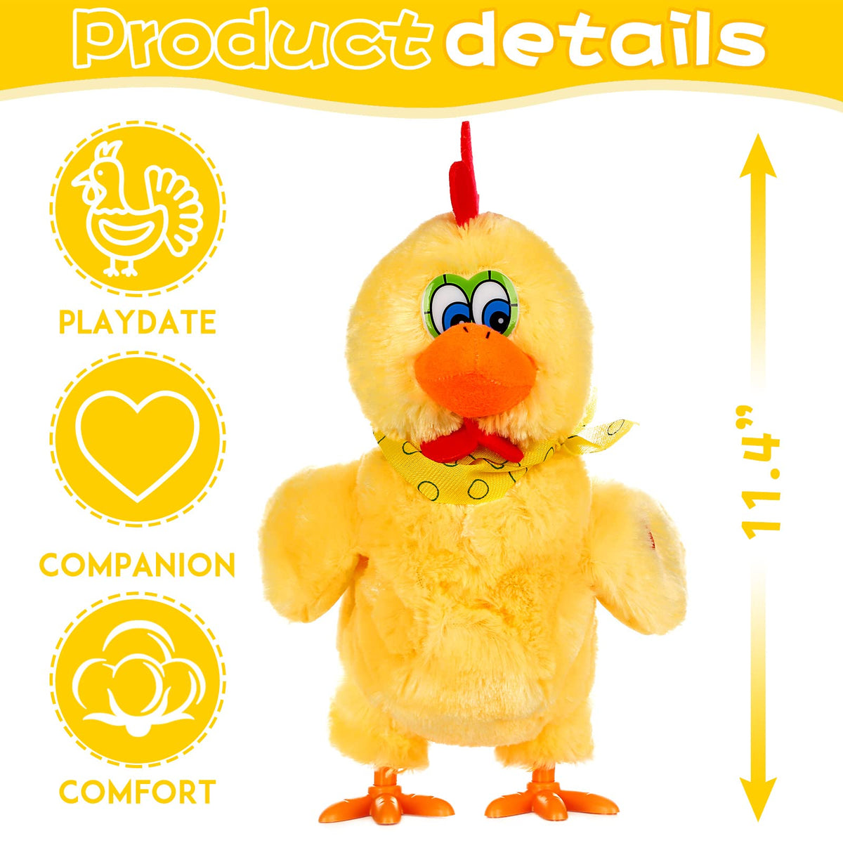 dgdgcool Chicken Toy singing action with eggs sparks family playtime.