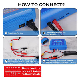 Dght B6 AC charger XT60 to EC5 cable for compatibility