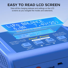Dght B6AC mode menu enables easy charging or balancing