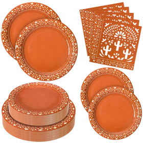 Dhnvcud Cielito Lindo 9 inch plates with floral design for festive meals