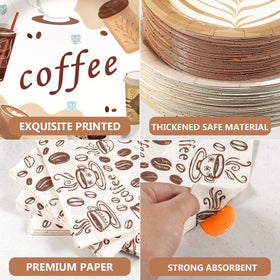 Dhnvcud coffee napkins offer comfortable, absorbent protection for guests.
