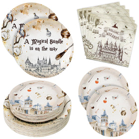 Dhnvcud magical wizard dinner plates for a vibrant birthday table
