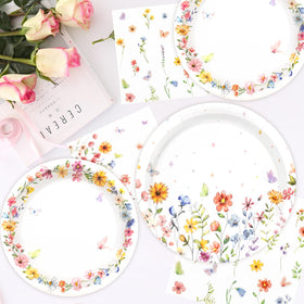 Dhnvcud wildflower plate pattern closeup highlights vibrant detail