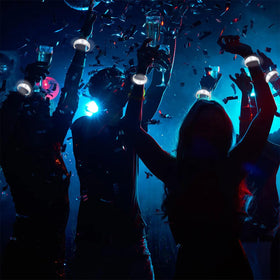 Dhseinat carnival and rave LED bracelets light up the night.