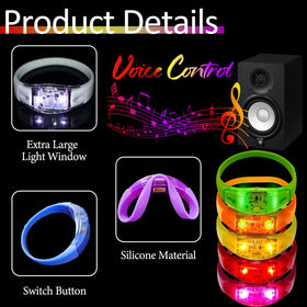 Dhseinat glow bracelets worn on wrist for synchronized light show at events