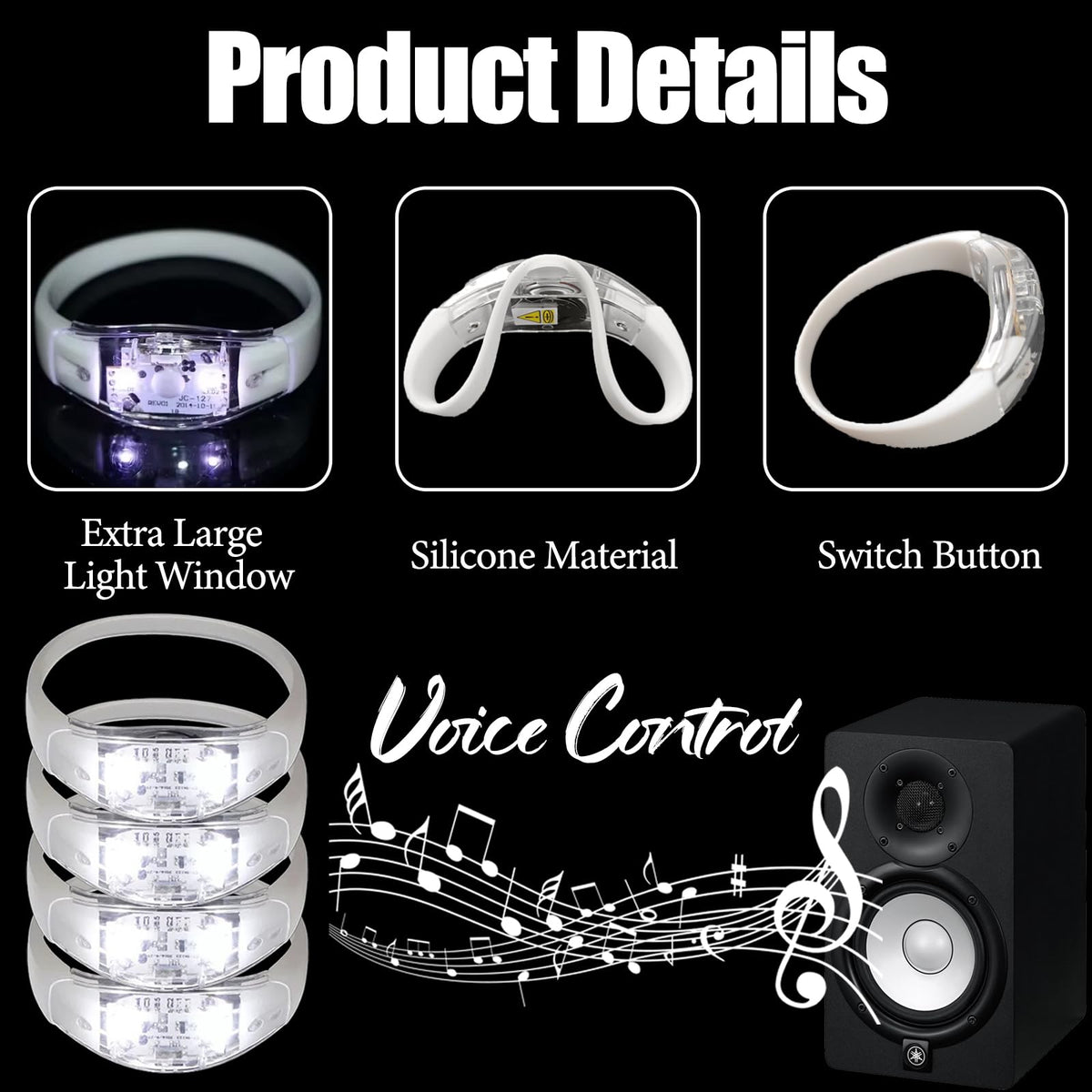 Dhseinat LED bracelets ideal for concerts, festivals, and birthday parties